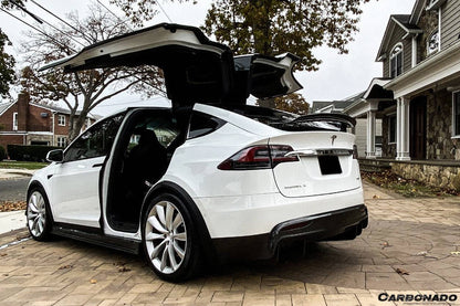 2016-2018 Tesla Model X SUV RZS Style Carbon Fiber Rear Lip - Carbonado Aero