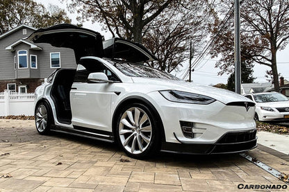 2016-2021 Tesla Model X SUV RZS Style Carbon Fiber Side Skirts - Carbonado Aero