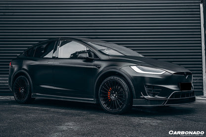 2016-2021 Tesla Model X SUV RZS Style Carbon Fiber Front Lip - Carbonado