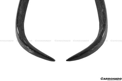 2016-2021 Tesla Model X SUV RZS Style Carbon Fiber Rear Bumper Canards - Carbonado Aero