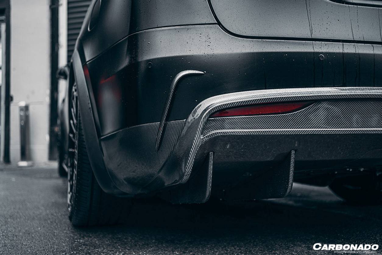 2016-2018 Tesla Model X SUV RZS Style Carbon Fiber Rear Lip - Carbonado Aero