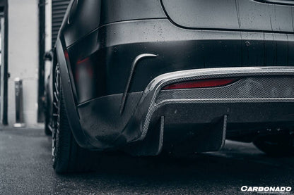 2016-2018 Tesla Model X SUV RZS Style Carbon Fiber Rear Lip - Carbonado Aero