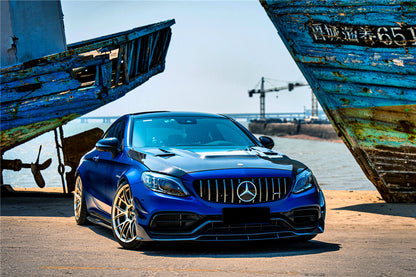 2015-2021 Mercedes Benz W205 C63 & S AMG Coupe BR Style Front Lip - Carbonado