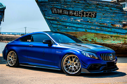 2015-2021 Mercedes Benz C-Class W205 Coupe PS Style Side Skirts - Carbonado