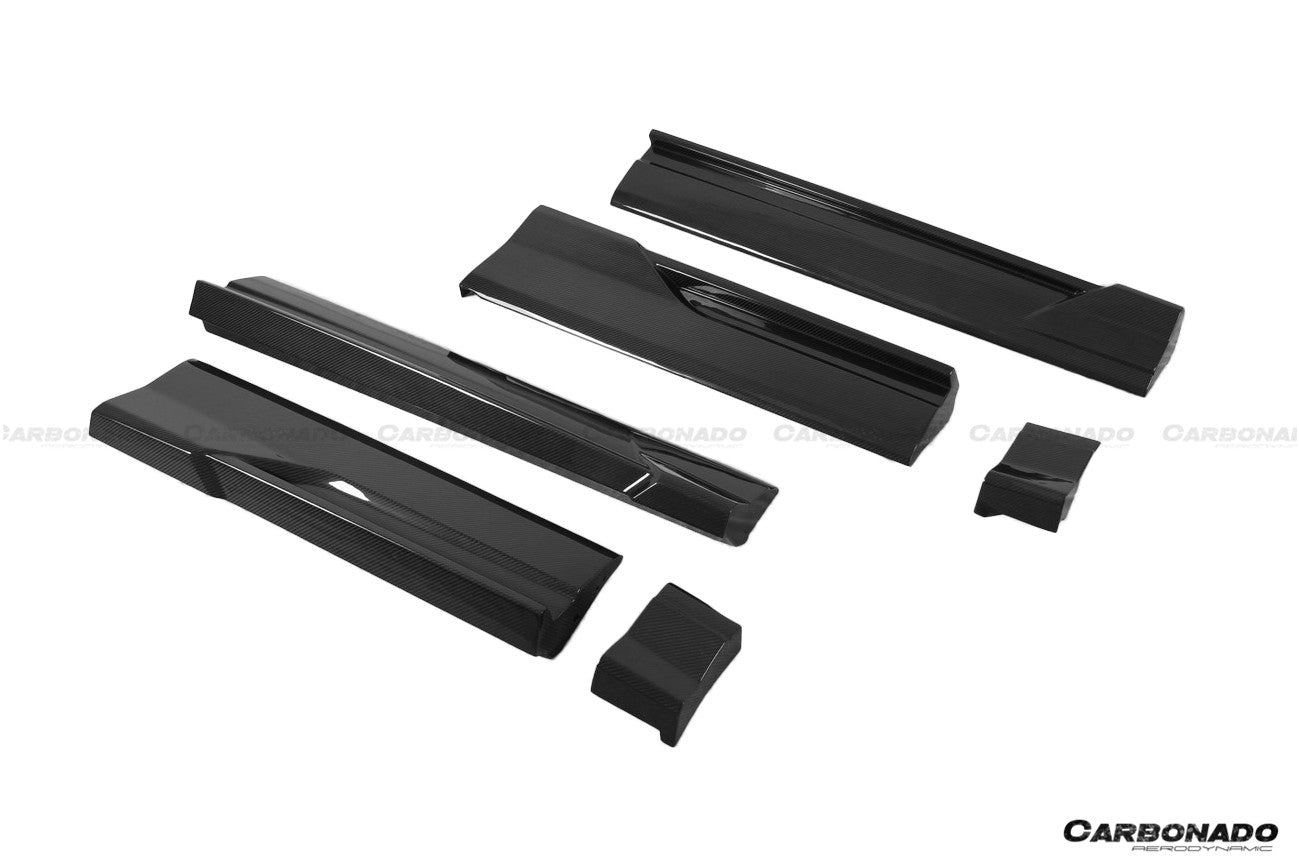2019-2023 Audi Q8  SQ8  RSQ8 AD Style Dry Carbon Fiber Side Skirts
