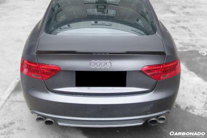 2009-2015 Audi A5 Sline S5 Sedan RW Style Carbon Fiber Trunk Spoiler - Carbonado Aero