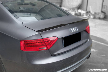 2009-2015 Audi A5 Sline S5 Sedan RW Style Carbon Fiber Trunk Spoiler - Carbonado Aero