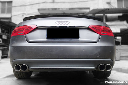 2009-2015 Audi A5 Sline S5 Sedan RW Style Carbon Fiber Trunk Spoiler - Carbonado Aero