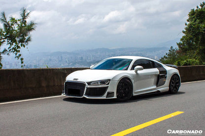 2009-2015 Audi R8 Coupe Spyder OE Style Carbon Fiber Side Blades - Carbonado Aero