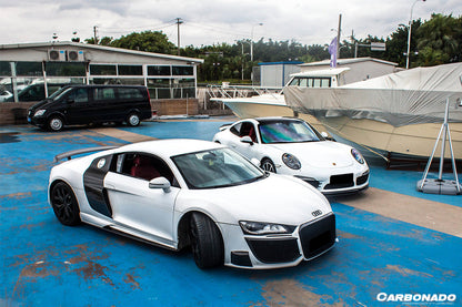 2009-2015 Audi R8 Coupe Spyder OE Style Carbon Fiber Side Blades - Carbonado Aero