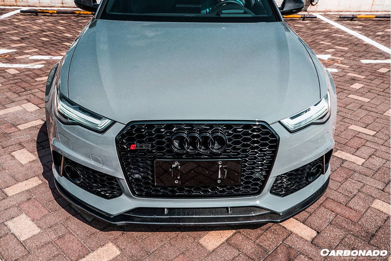 2013-2018 Audi RS6 Avant MN Style Carbon Fiber Front Lip - Carbonado Aero