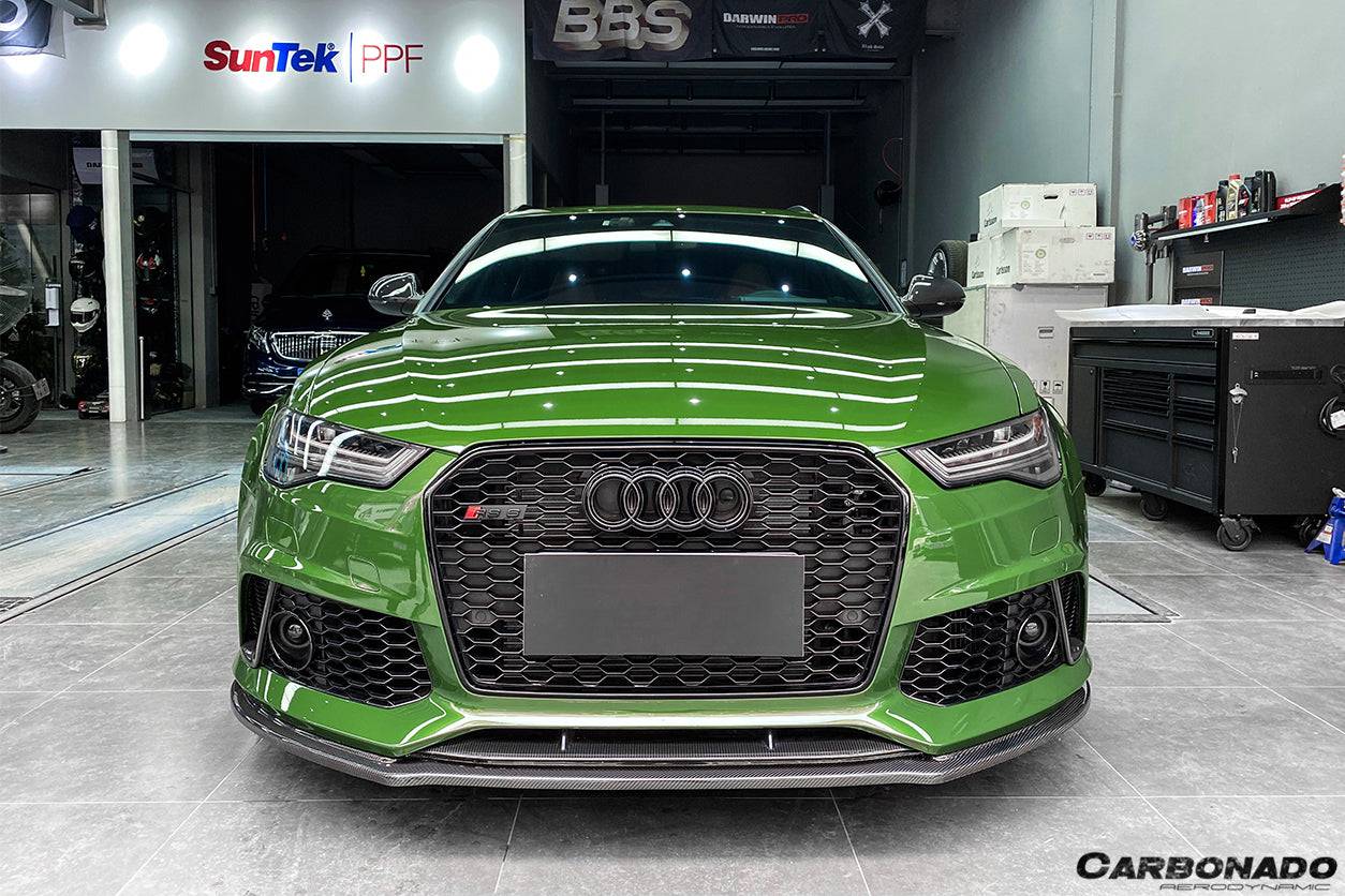 2013-2018 Audi RS6 Avant MN Style Carbon Fiber Front Lip - Carbonado Aero