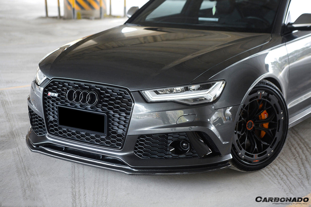 2013-2018 Audi RS6 Avant MN Style Carbon Fiber Front Lip - Carbonado Aero