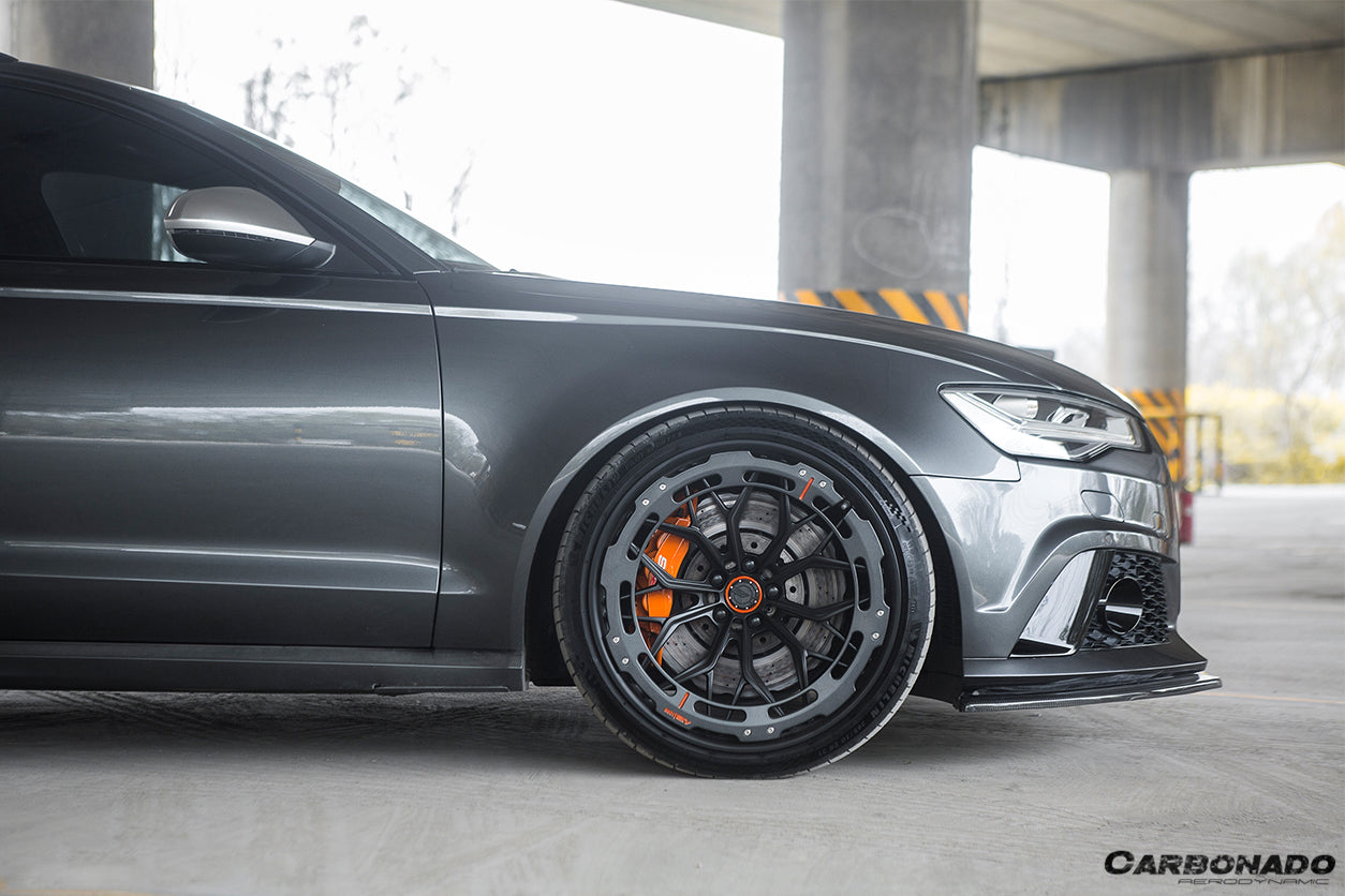 2013-2018 Audi RS6 Avant MN Style Carbon Fiber Front Lip - Carbonado Aero