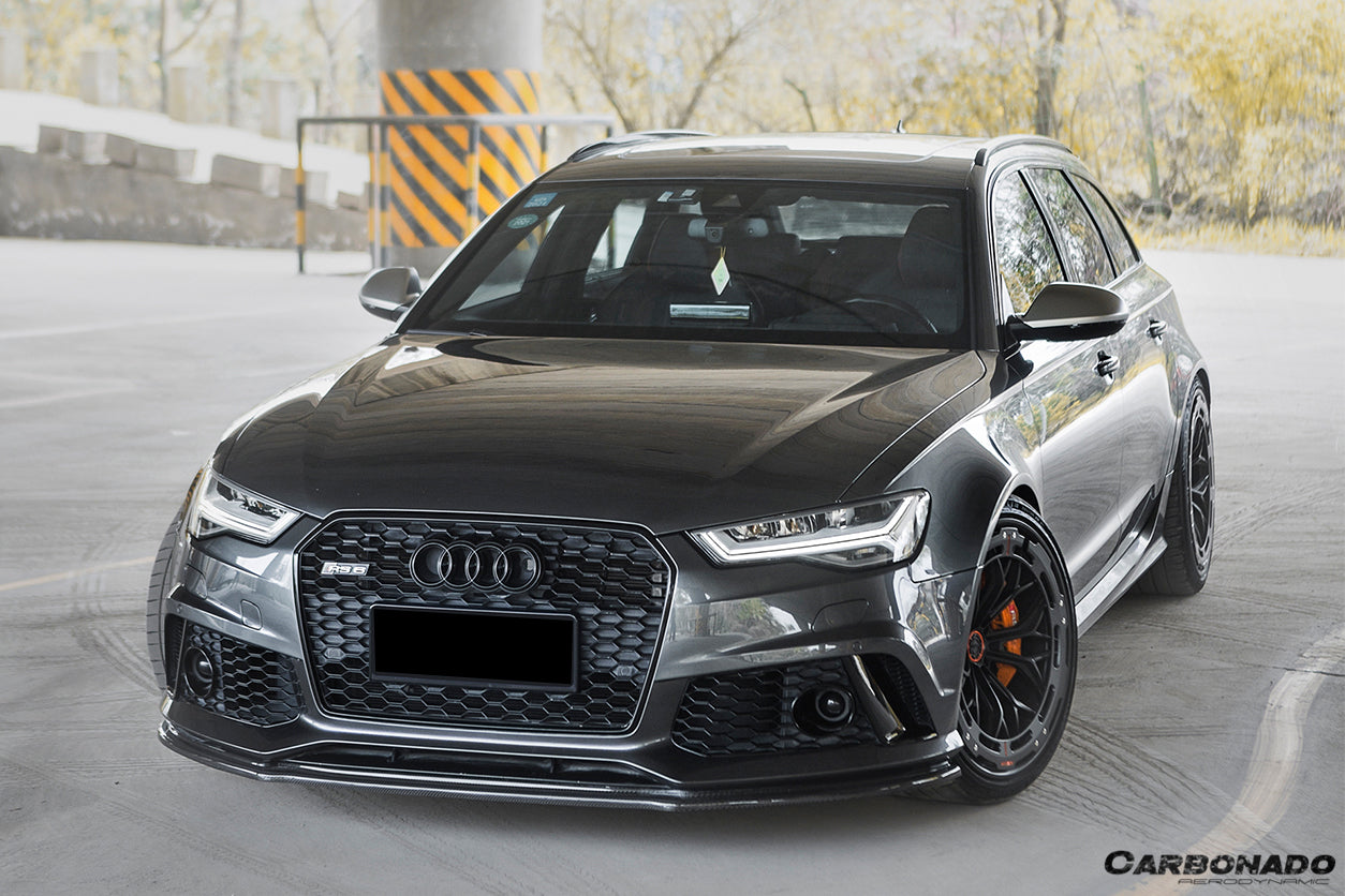 2013-2018 Audi RS6 Avant MN Style Carbon Fiber Front Lip - Carbonado Aero