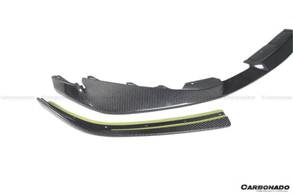 2021-2024 BMW M3 G80   G81 M4 G82   G83 D3 Style DRY Carbon Fiber Fornt Lip Splitter with Winglets