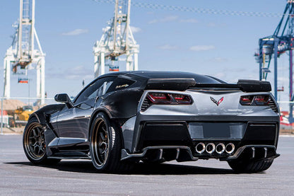 2013-2019 Corvette C7 Z51 ROX Style Rear Diffuser - Carbonado