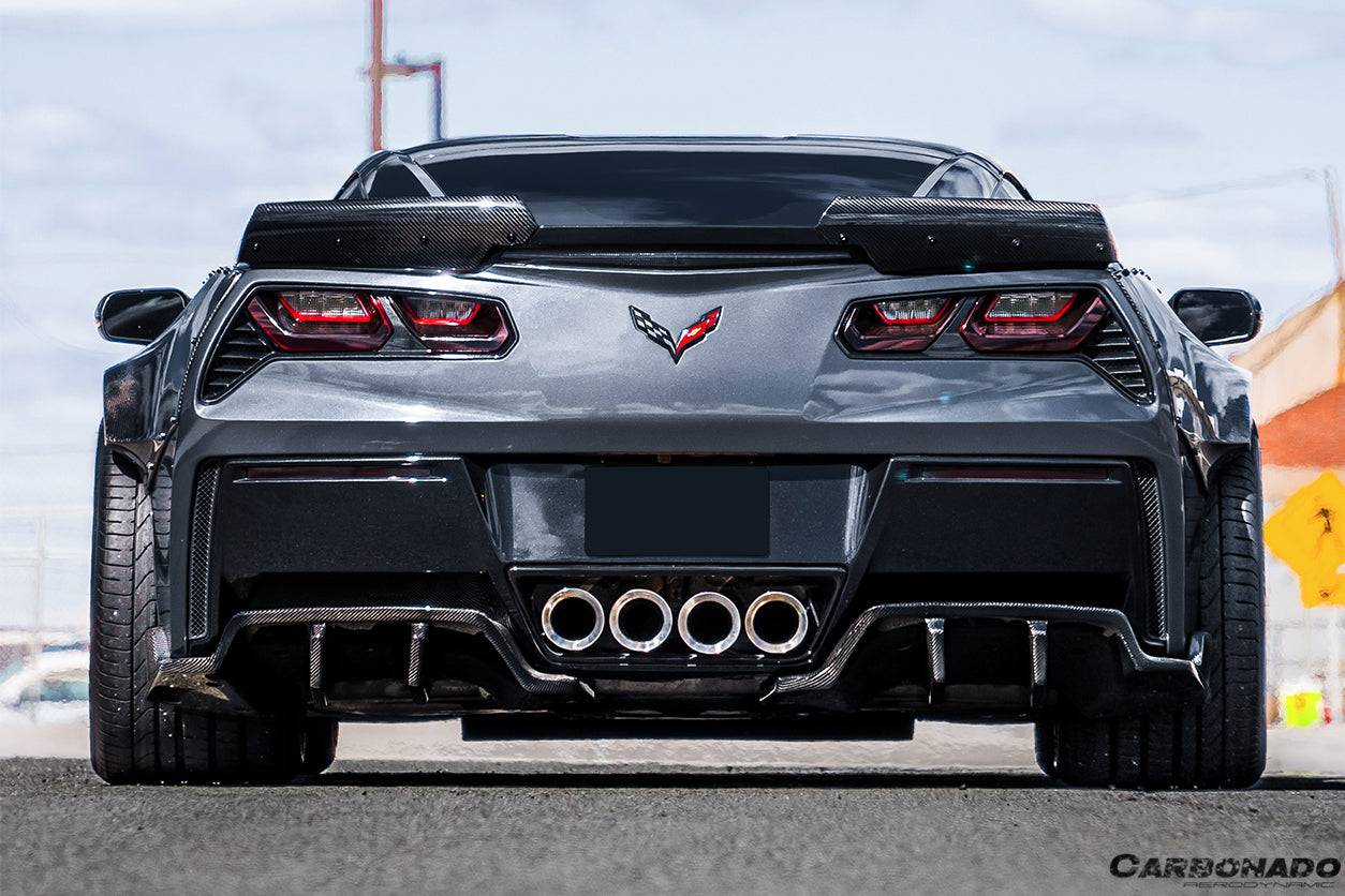 2013-2019 Corvette C7 Z51 ROX Style Rear Diffuser - Carbonado
