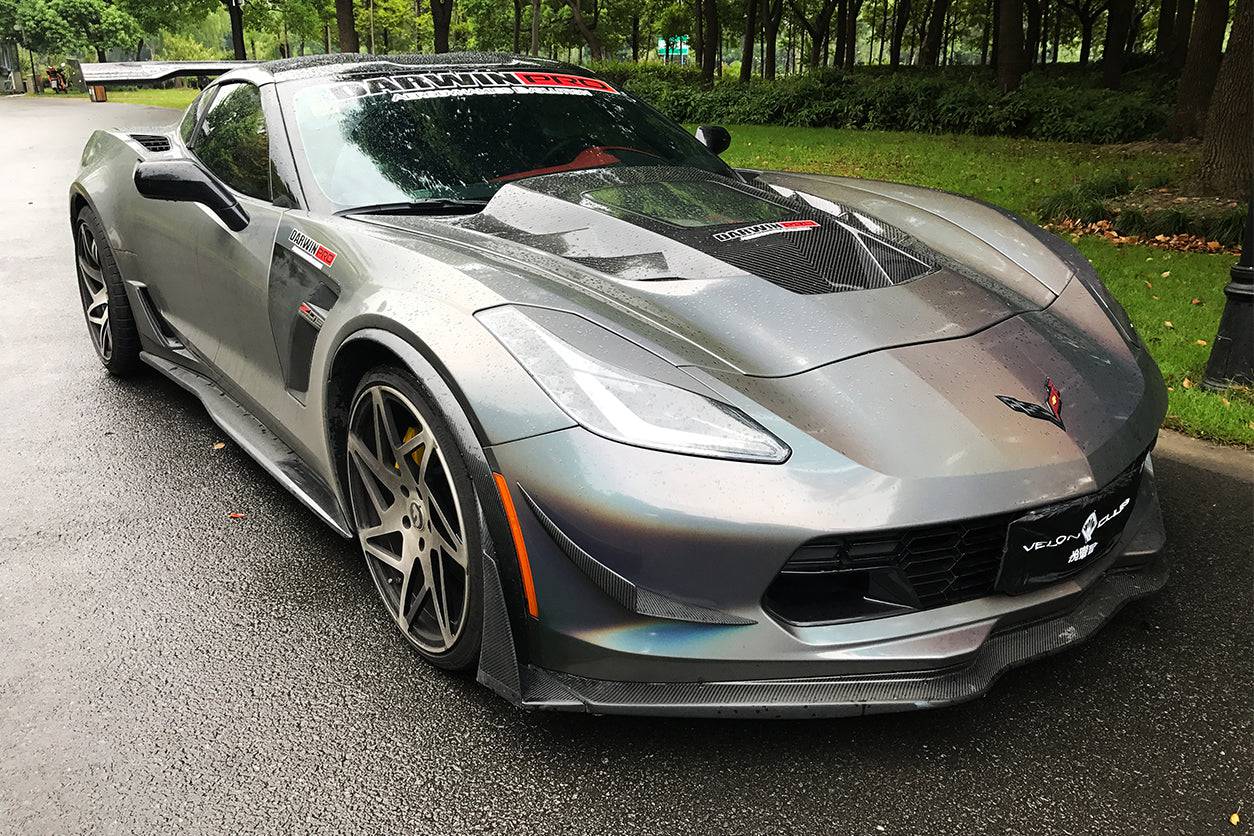 2013-2019 Corvette Z06 Grandsport AR Style Carbon Fiber Side Skirts - Carbonado