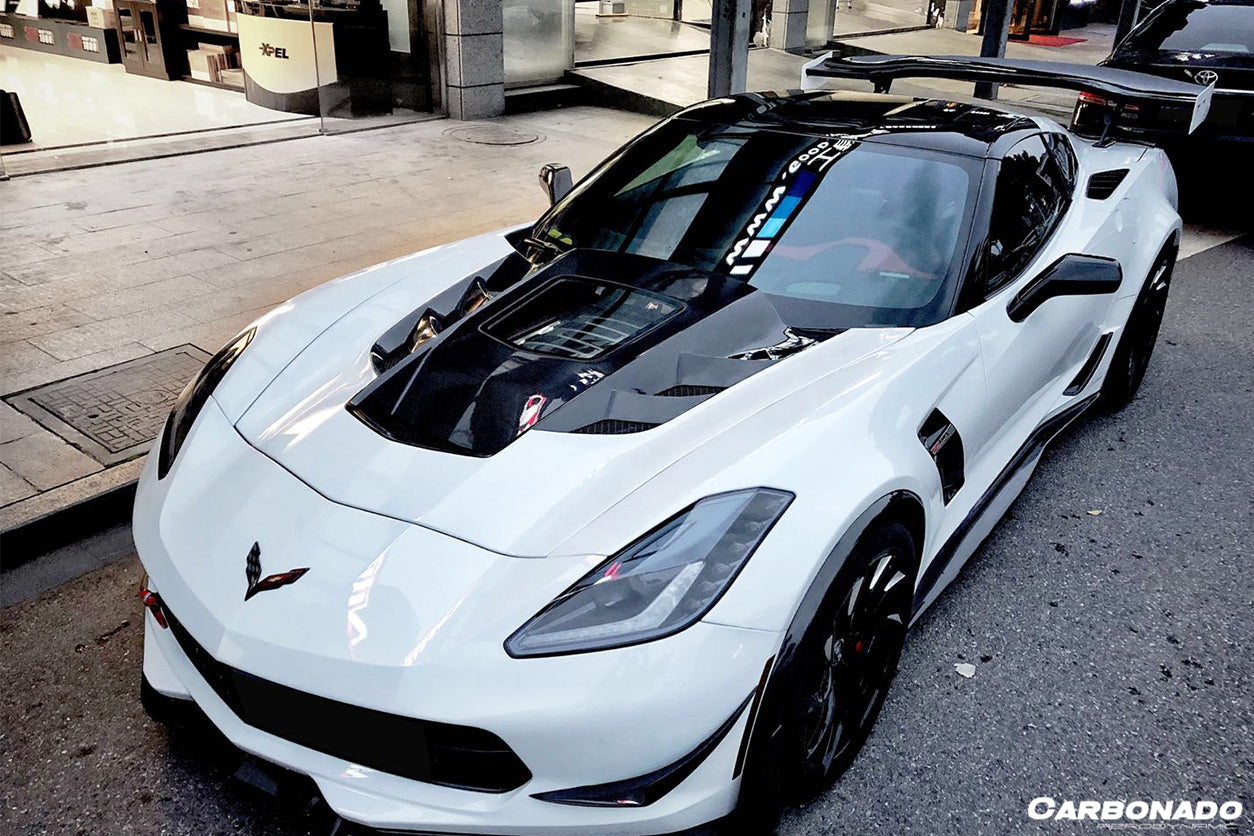 2013-2019 Corvette Z06 Grandsport AR Style Carbon Fiber Side Skirts - Carbonado Aero