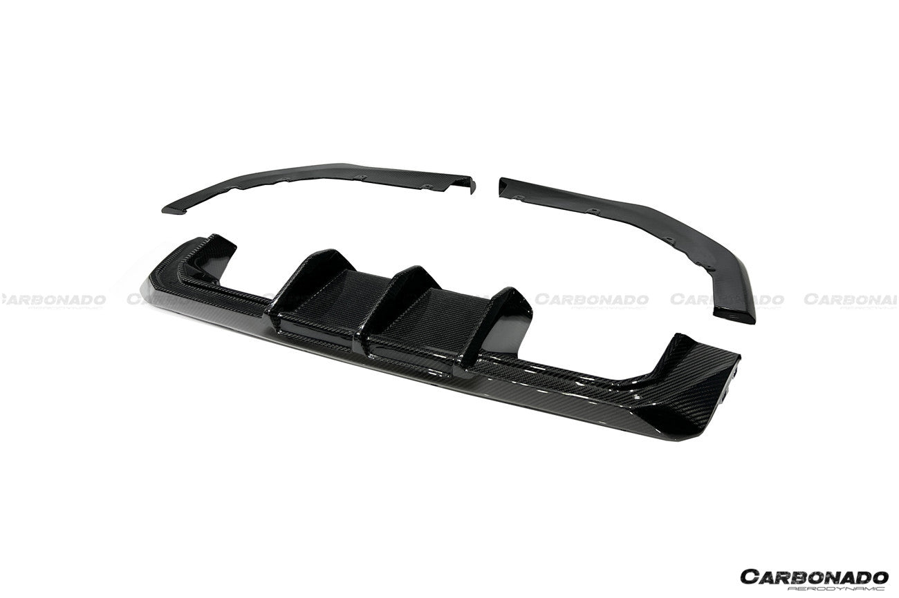 2021-2024 BMW M3 G80  G81 M4 G82   G83 MTN Style DRY Carbon Fiber Rear Diffuser Lip with Winglets