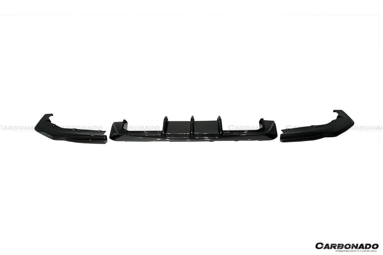 2021-2024 BMW M3 G80  G81 M4 G82   G83 MTN Style DRY Carbon Fiber Rear Diffuser Lip with Winglets