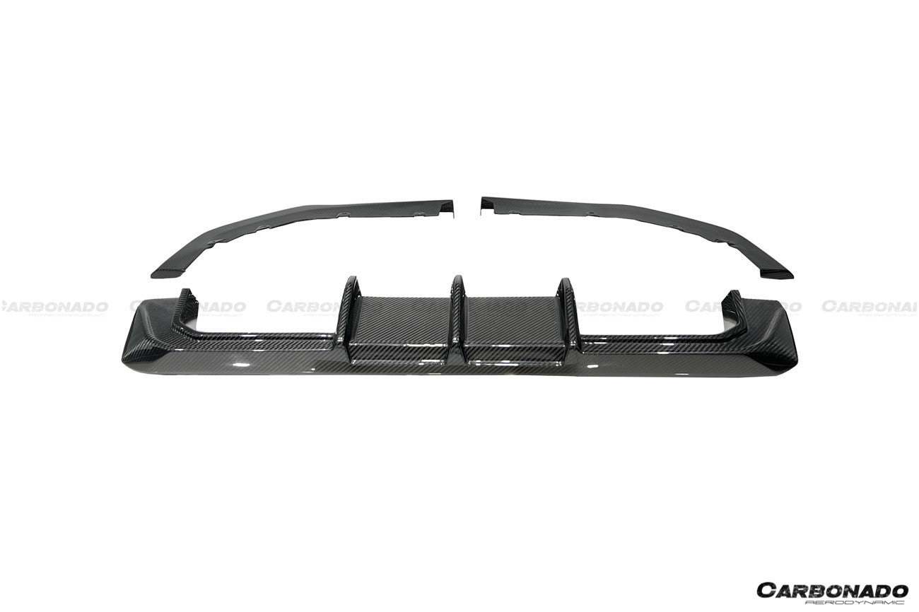 2021-2024 BMW M3 G80  G81 M4 G82   G83 MTN Style DRY Carbon Fiber Rear Diffuser Lip with Winglets