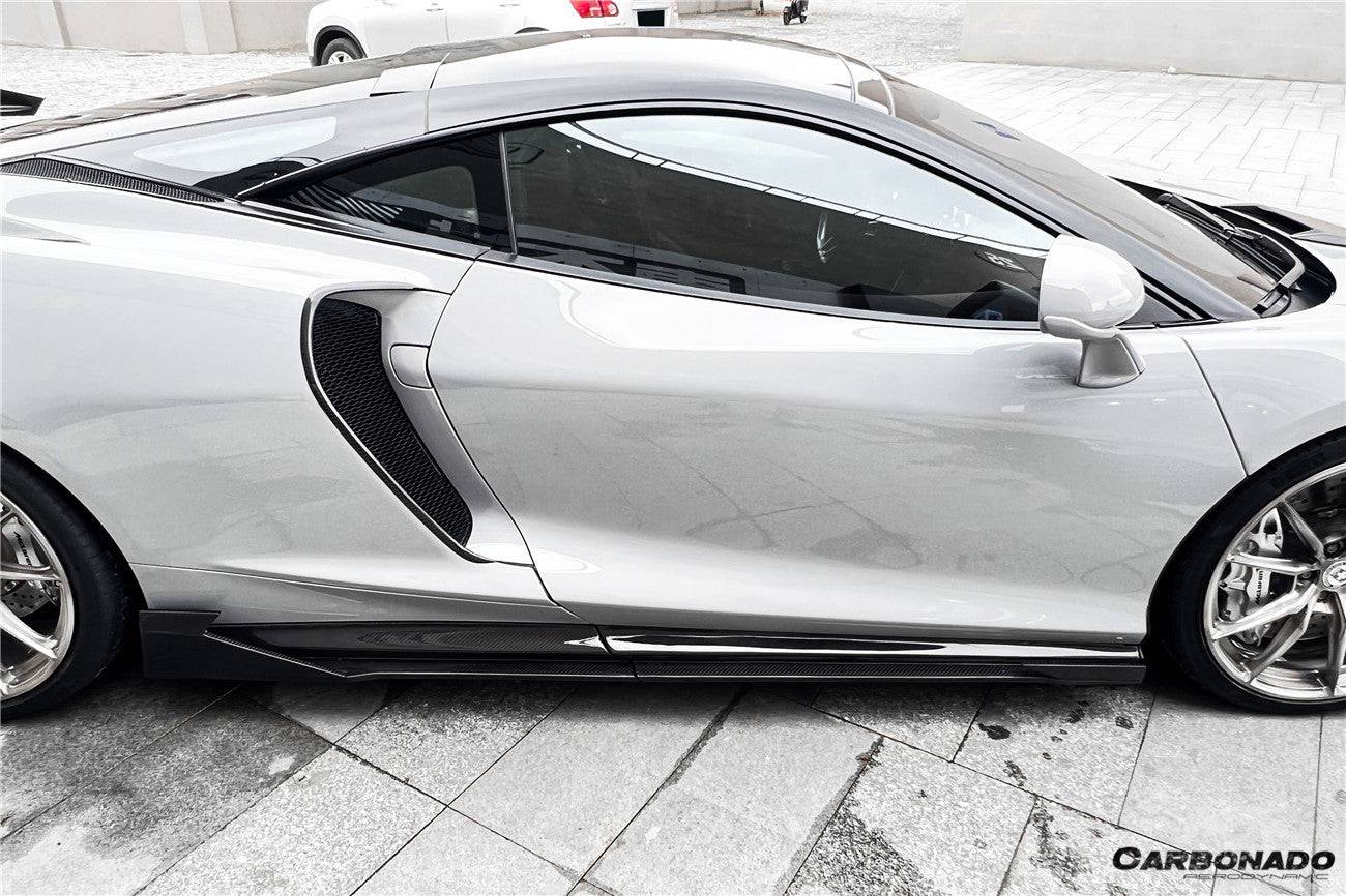 2020-2023 McLaren GT WP Style DRY Carbon Fiber Side Air Intake Blades - Carbonado Aero