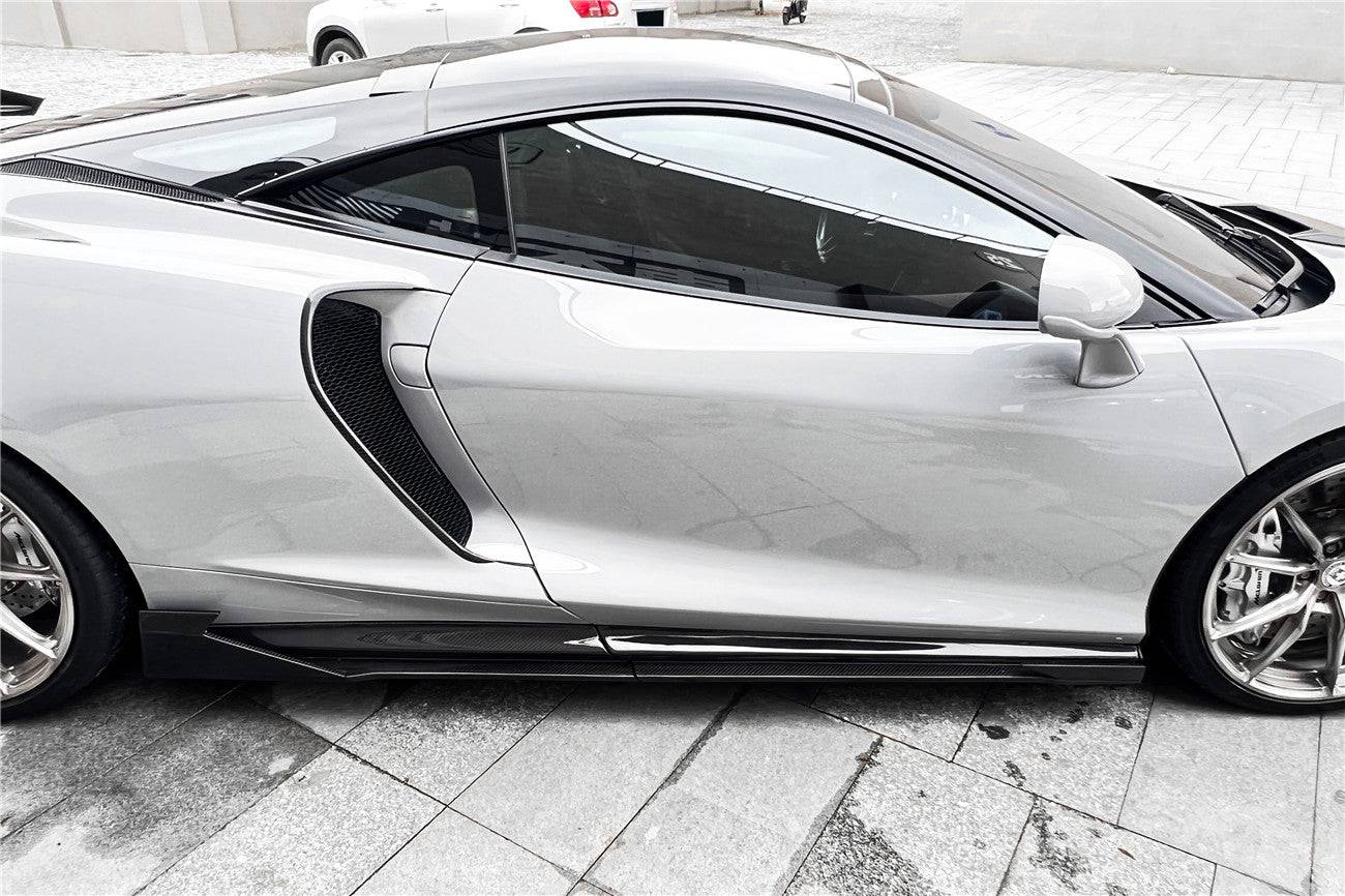 2020-2023 McLaren GT WP Style DRY Carbon Fiber Side Air Intake Blades - Carbonado