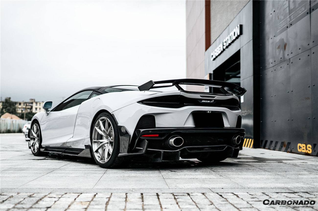 2020-2023 McLaren GT WP Style DRY Carbon Fiber Rear Diffuser Lip - Carbonado Aero