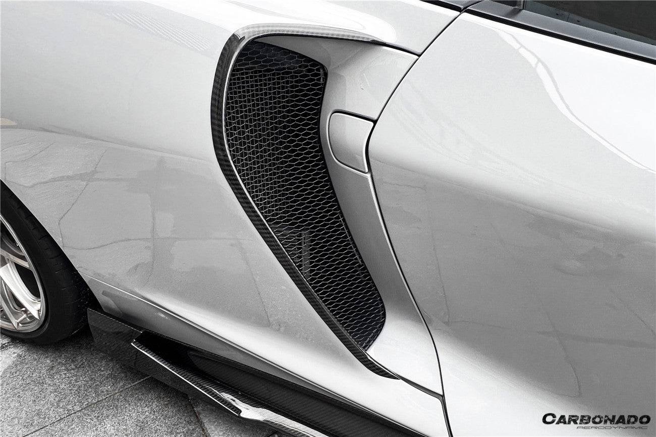 2020-2023 McLaren GT WP Style DRY Carbon Fiber Side Air Intake Blades - Carbonado Aero