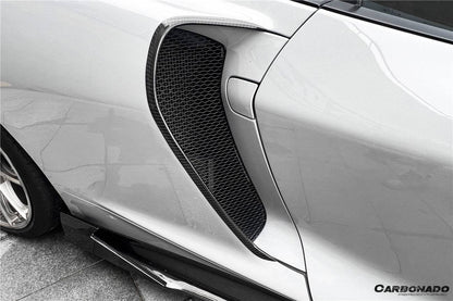 2020-2023 McLaren GT WP Style DRY Carbon Fiber Side Air Intake Blades - Carbonado Aero