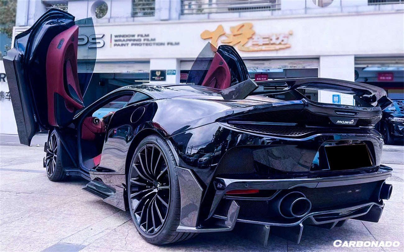 2020-2023 McLaren GT WP Style DRY Carbon Fiber Rear Bumper Side Winglets