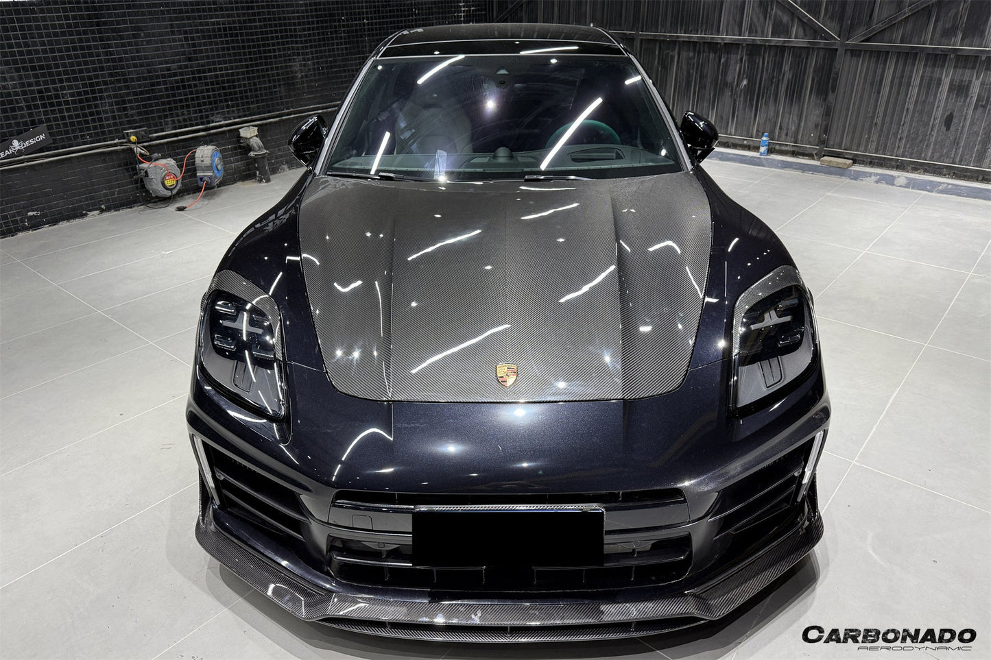 2024-2025 Porsche Panamera 976 ODV1 Style Dry Carbon Fiber Front Lip - Carbonado