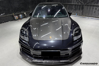 2024-2025 Porsche Panamera 976 OD Style Dry Carbon Fiber Headlight Eyelid Eyebrow Cover - Carbonado