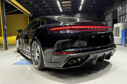 2024-2025 Porsche Panamera 976 OD Style Dry Carbon Fiber Rear Diffuser Lip - Carbonado