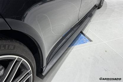 2024-2025 Porsche Panamera 976 OD Style Dry Carbon Fiber Side Skirts - Carbonado
