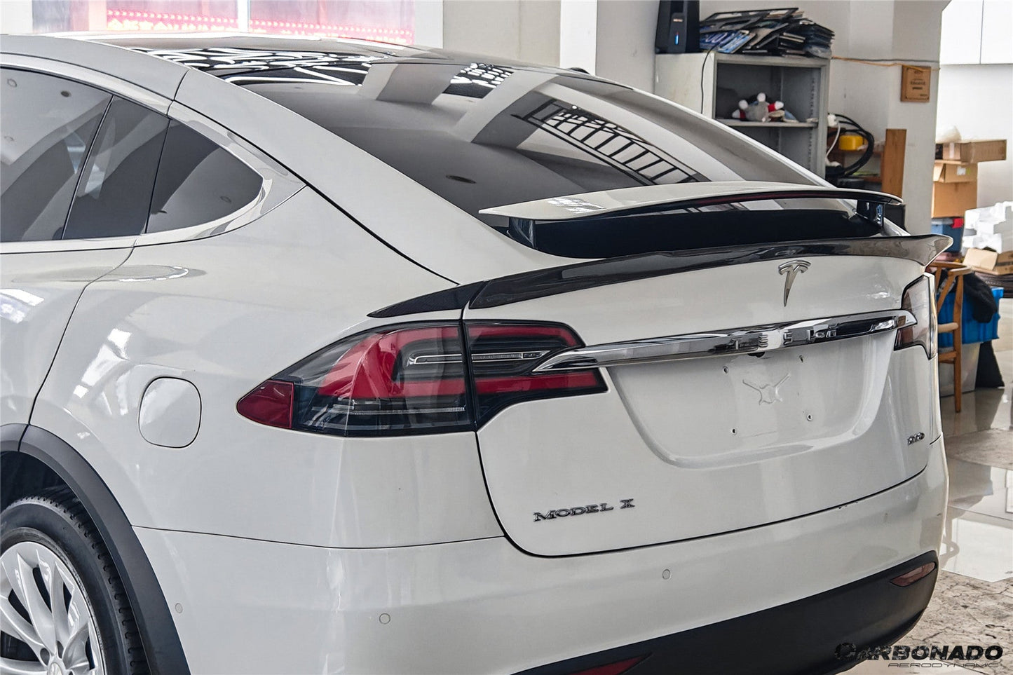 2016-2025 Tesla Model X SUV BS Style Carbon Fiber Trunk Spoiler