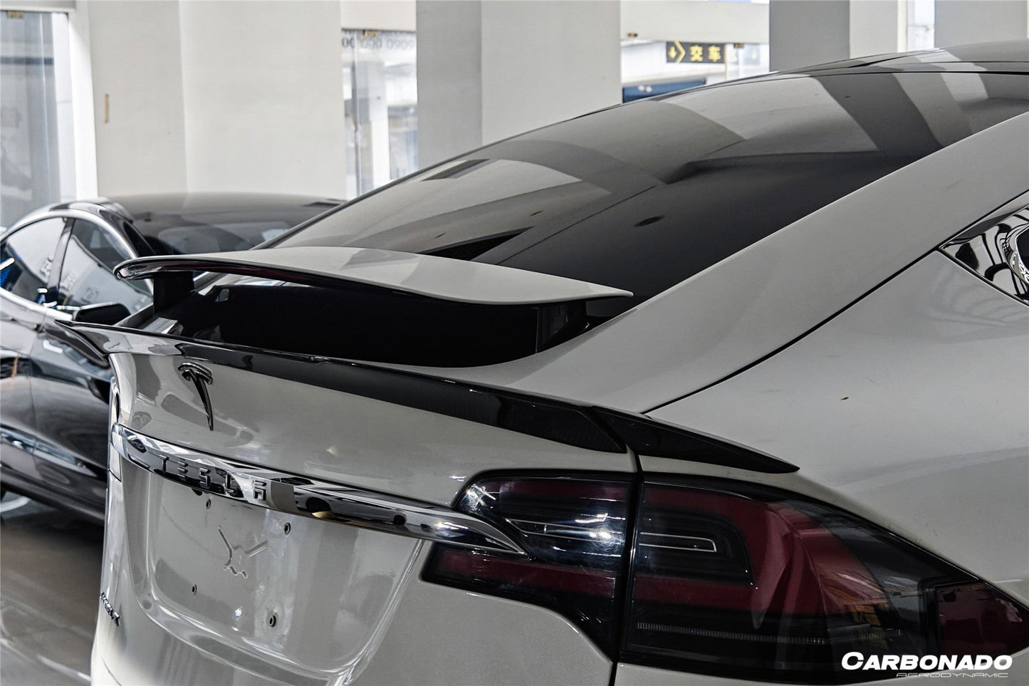 2016-2025 Tesla Model X SUV BS Style Carbon Fiber Trunk Spoiler