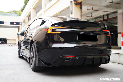 2023-UP Tesla Model 3 Highland RWD & AWD Fast Style Carbon Fiber Pattern Look body kit