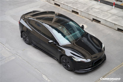 2023-UP Tesla Model 3 Highland RWD & AWD Fast Style Carbon Fiber Pattern Look body kit