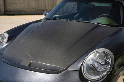 2005-2012 Porsche 987 Cayman & Boxster and 997 Carrera TA Style Hood - Carbonado