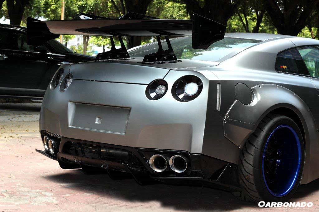 2008-2022 Nissan GTR R35 CBA & DBA & EBA DE Style Rear Diffuser - Carbonado