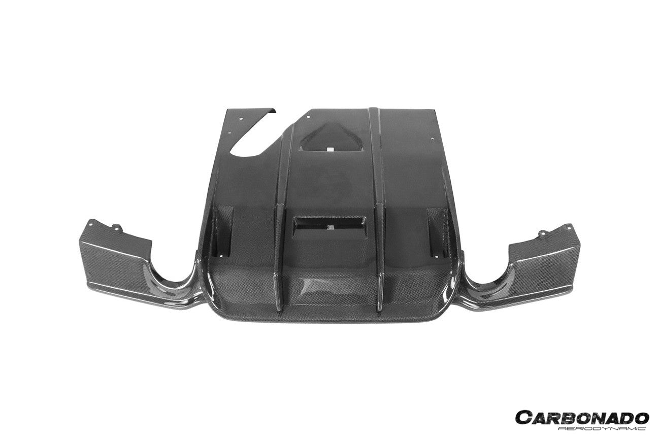 2011-2019 BMW 3 Series F30 F35 M-Tech GV Style Carbon Fiber Rear Lip with Caps