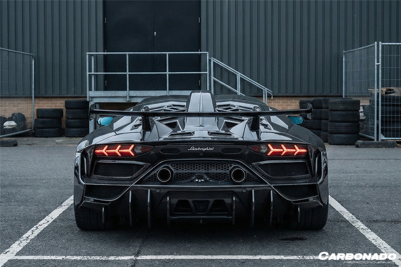 2011-2021 Lamborghini Aventador Coupe CA Style Carbon Fiber Engine Hood And Wing  | Fits LP700, LP720, LP750, LP740