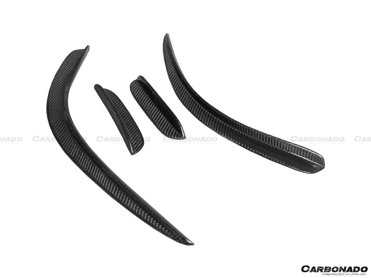 2012-2014 Mercedes Benz W204 C63 AMG Sedan/Coupe BK Style Front Canard - Carbonado Aero