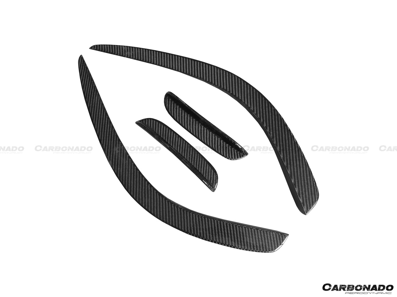 2012-2014 Mercedes Benz W204 C63 AMG Sedan/Coupe BK Style Front Canard - Carbonado Aero
