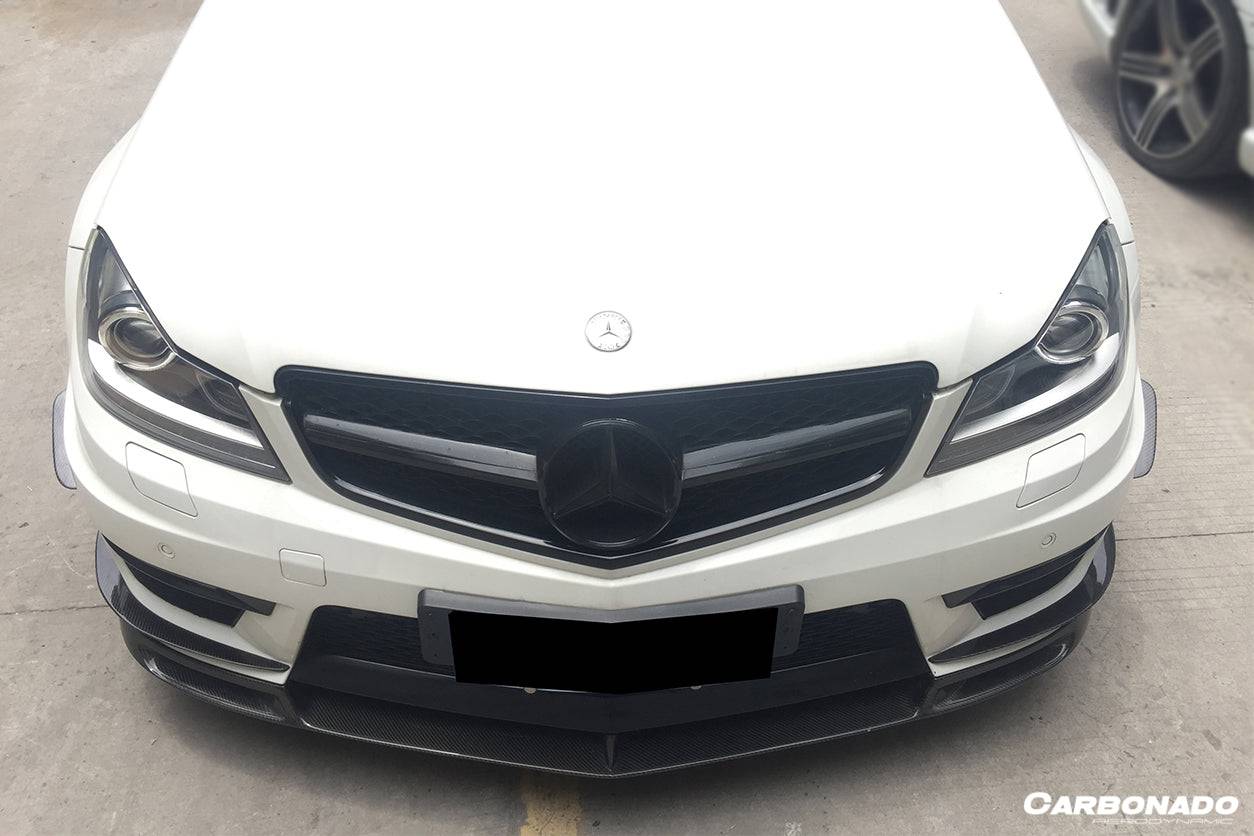 2012-2014 Mercedes Benz W204 C63 AMG Sedan/Coupe BK Style Front Canard - Carbonado Aero