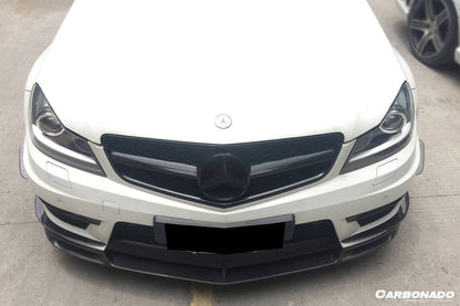 2012-2014 Mercedes Benz W204 C63 AMG Sedan/Coupe BK Style Front Canard - Carbonado Aero