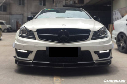2012-2014 Mercedes Benz W204 C63 AMG Sedan/Coupe BK Style Front Canard - Carbonado Aero